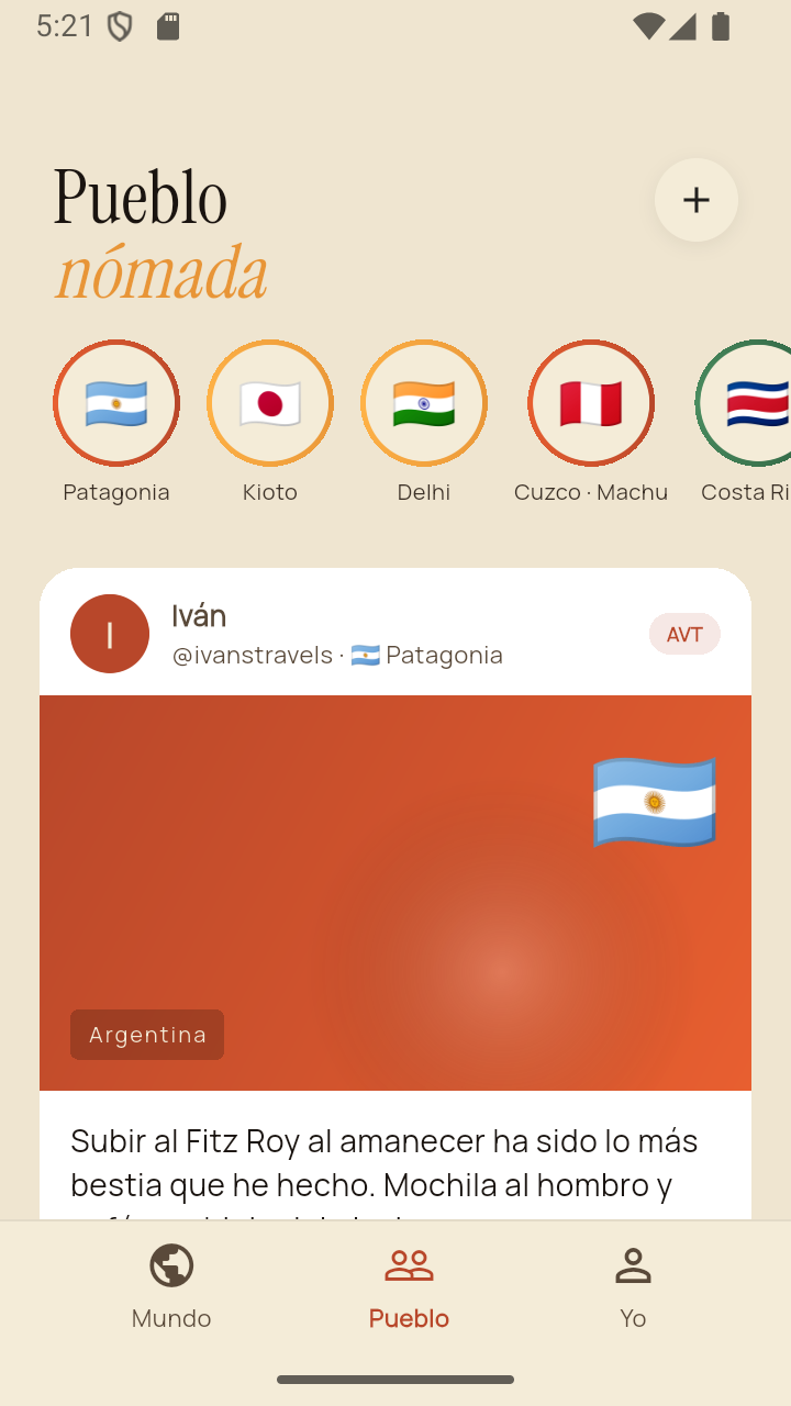 Feed de la comunidad de viajeros