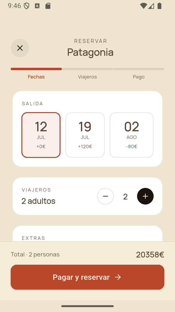 Flujo de reserva paso a paso